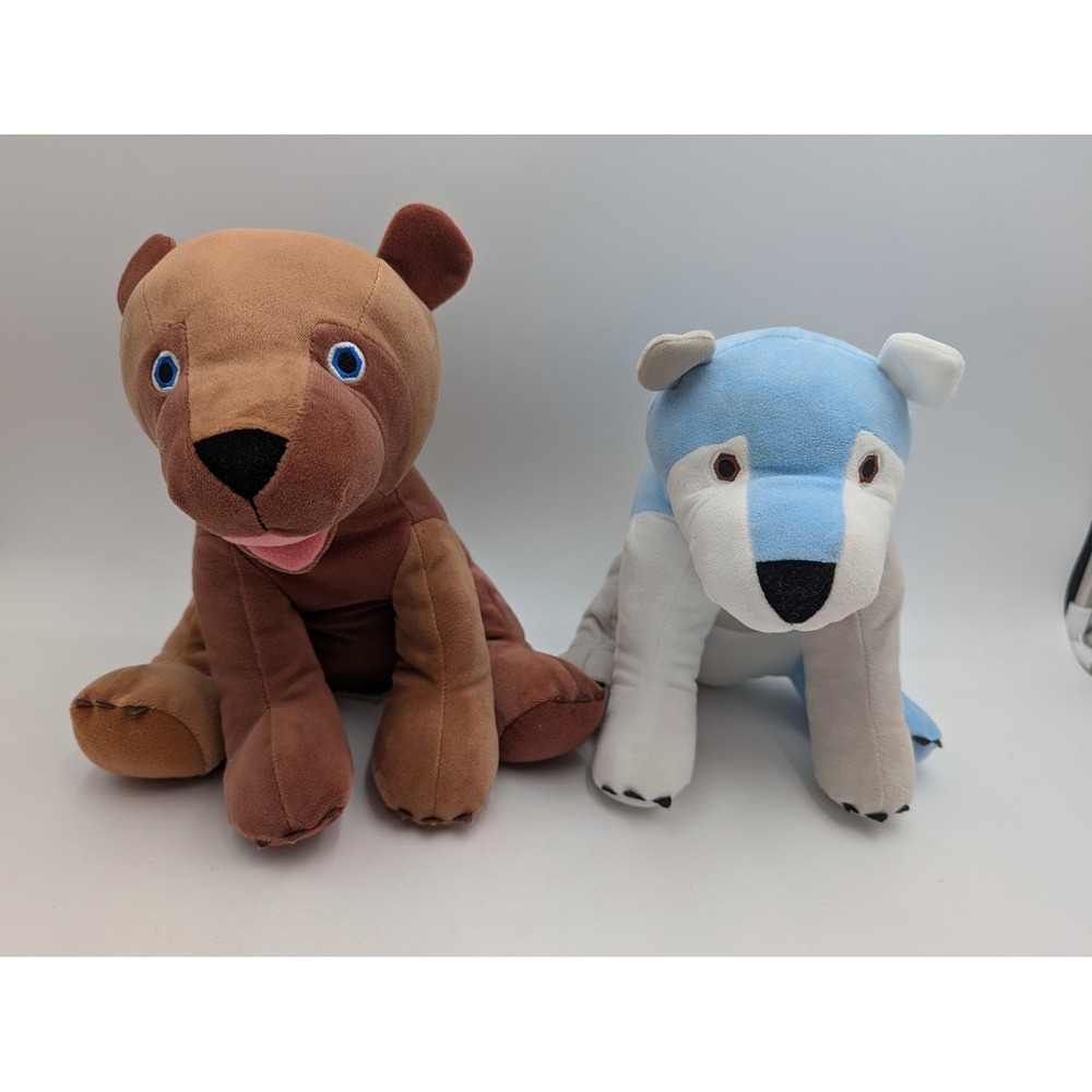 Kohls Cares Eric Carle Plush Brown Bear and Polar Bear Blue White Lot 2022